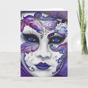 Carte Masque pourpre de carnaval par PSOVART