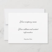 Carte Masquer le certificat cadeau (Dos)