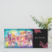 Carte MASQUERADE, Mardi Gras Masques, Danse, Musique (Debout devant)