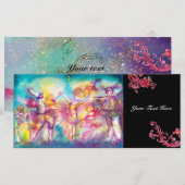 Carte MASQUERADE, Mardi Gras Masques, Danse, Musique (Devant / Derrière)