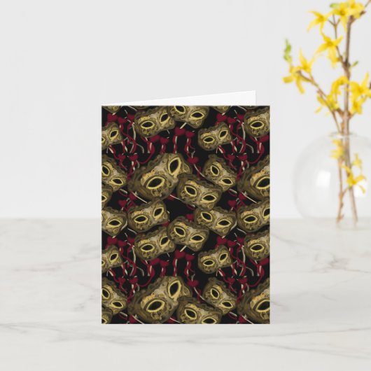 CARTE MASQUERADE VENICE ART (Fleur jaune)