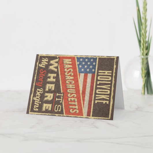 Carte Massachusetts d'Holyoke (Devant)