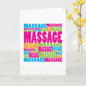 Carte Massage coloré (Fleur jaune)