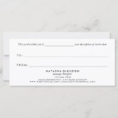 Carte Massage Spa Wellness Nature Certificats cadeaux (Dos)