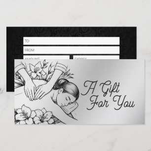 Carte Massage Thérapie Guérison Mains Énergie Spa Bien-ê