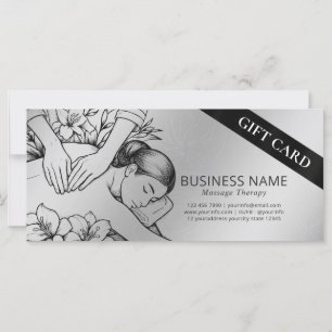 Carte Massage Thérapie Guérison Mains Énergie Spa Bien-ê