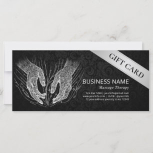 Carte Massage Thérapie Guérison Mains Énergie Spa Bien-ê