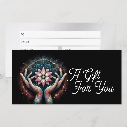 Carte Massage Thérapie Guérison Mains Énergie Spa Bien-ê (Devant / Derrière)