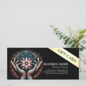 Carte Massage Thérapie Guérison Mains Énergie Spa Bien-ê (Debout devant)