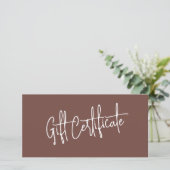 Carte Massage Therapist Terracotta Gift Certificates (Debout devant)