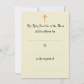 Carte Masse Catholique Offrant Chalice Floral (Dos)