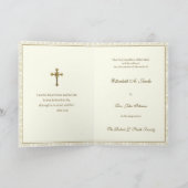 Carte Masse De Sympathie Catholique Offrant Crucifix Flo (Intérieur)