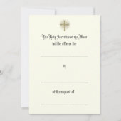 Carte Masse Offrir Floral Divine Loue l'Eucharistie (Dos)