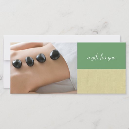 Carte Massothérapeute ou Spa de jour Certificat-cadeau (Devant)