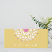 Carte Massothérapie Certificat cadeau Lotus Flower (Debout devant)