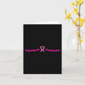 Carte Mastectomie Cancer du sein Survivant Ruban rose (Fleur jaune)