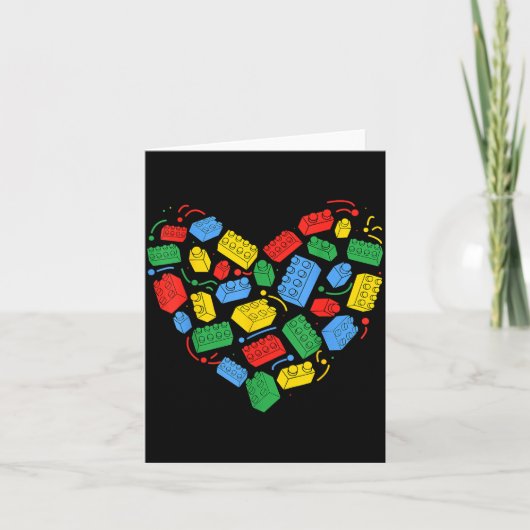 Carte Master Builder Block Brick Building Heart Valentin (Devant)