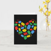 Carte Master Builder Block Brick Building Heart Valentin (Fleur jaune)
