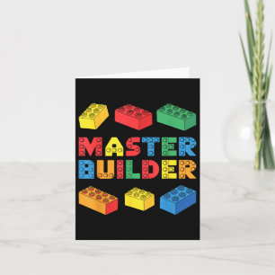Carte Master Builder Chemise Briques Blocs Enfants adult