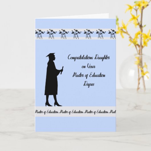 Carte Master Master of Education Master Card for Daughte (Fleur jaune)