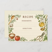 Carte Masterpiece of Tuscany Recipe Card (Devant / Derrière)