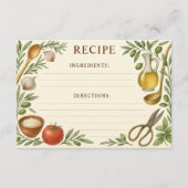 Carte Masterpiece of Tuscany Recipe Card (Devant)