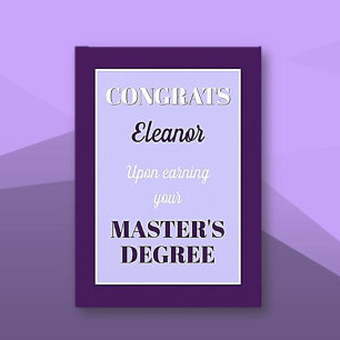 Carte Master's Degree ! Diplôme personnalisé