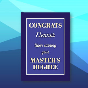 Carte Master's Degree ! Diplôme personnalisé