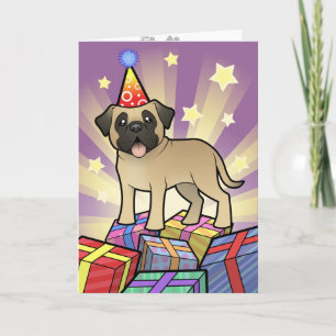 Carte Mastiff anniversaire / Bullmastiff