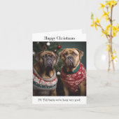 Carte Mastiff Chiens Christmas Jumpers Card (Fleur jaune)