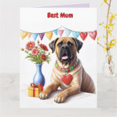 Carte Mastiff lors d'une fête (Fleur jaune)