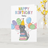 Carte Mastiff Napolitain Bleu (Fleur jaune)