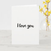 Carte mat de script 'Je t'aime' (Fleur jaune)