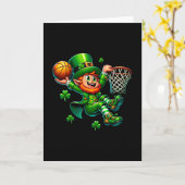 Carte Match de basket de la Saint-Patrick pour lutin irl (Fleur jaune)