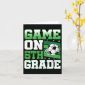 Carte Match de foot en 5e année Retour à l'école Sport m (Fleur jaune)