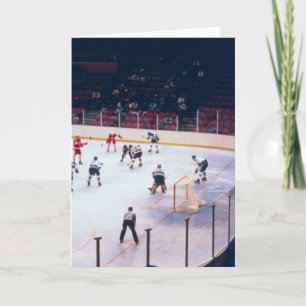Carte Match vintage de hockey sur glace