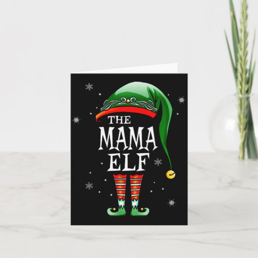 Carte Matching Family Funny The Mama Elf Christmas (Devant)