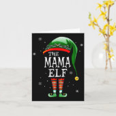 Carte Matching Family Funny The Mama Elf Christmas (Fleur jaune)