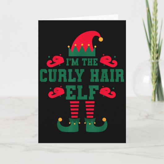 Carte Matching Family I'm The Curly Hair Elf Christmas  (Devant)