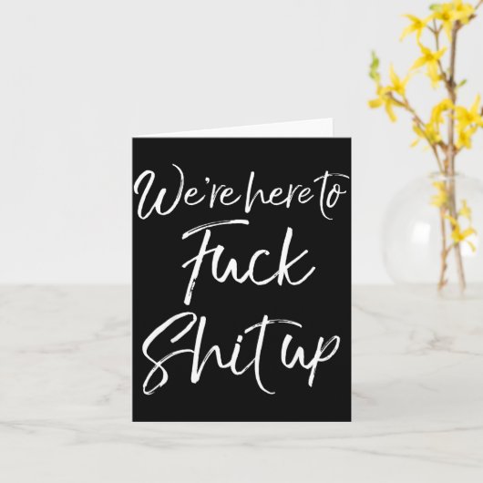 Carte Matching Party For Couples We're Here To For Up (Fleur jaune)