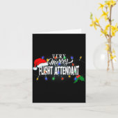 Carte Matching Very Merry Flight Attendant Christmas (Fleur jaune)
