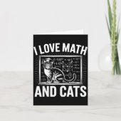 Carte Math Cat Lover Funny Math Teacher I Love Math And  (Devant)