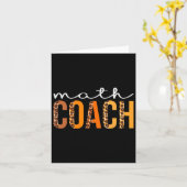 Carte Math Coach Leopard Squad mignon Automne Thanksgi (Fleur jaune)