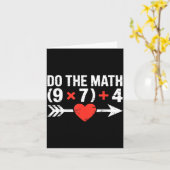 Carte Math drôle 67 Saint-Valentin Six (Fleur jaune)
