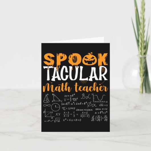 Carte Math Enseignant Effrayant Math Lover Mathématiques (Devant)
