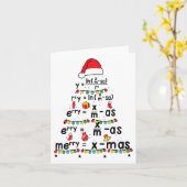Carte Math Équation Joyeux Noël Prof de maths drôle Chri (Fleur jaune)