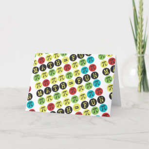 Carte Math Equitable Fun - Colorful Mod Pi - Funny Pi Ca