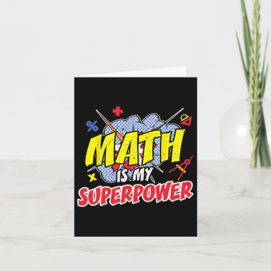 Carte Math Est Ma Superpuissance Funny Enseignement Pi D (Devant)