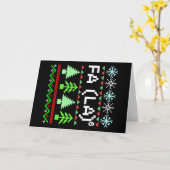 Carte Math Fa La - Christmas Carol Ugly Sweat (Fleur jaune)