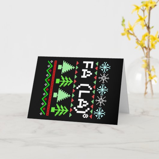 Carte Math Fa La - Christmas Carol Ugly Sweat (Fleur jaune)